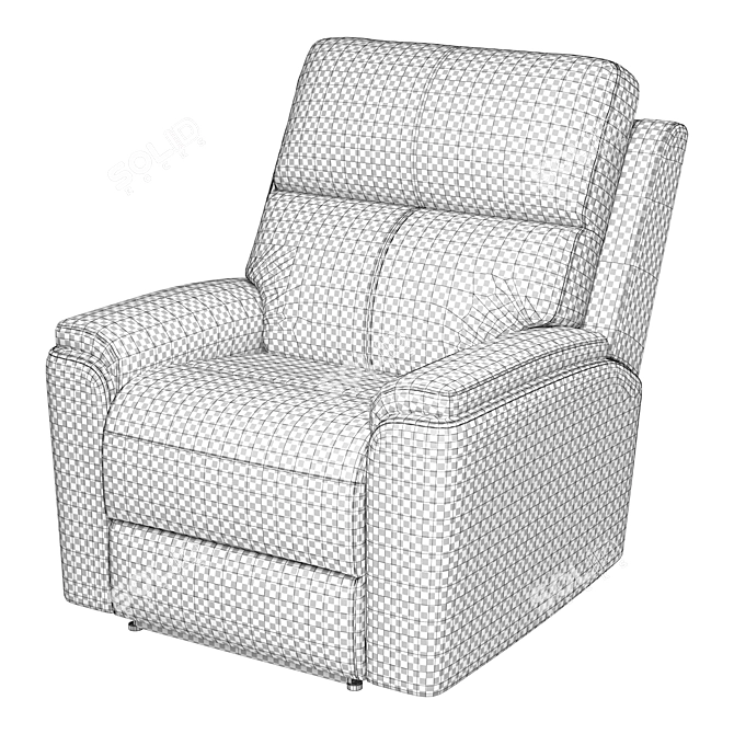 Luxury Leather Recliner: Lavigne 3D model image 9