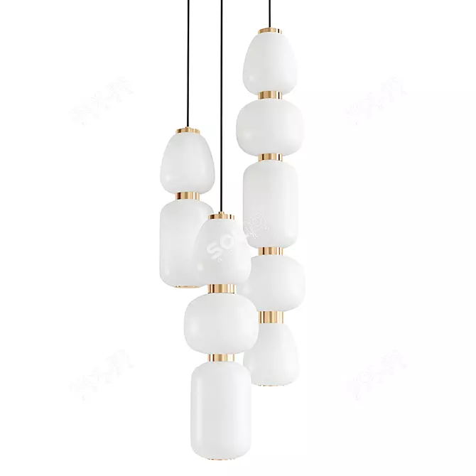 Modern Geometric Pendant Light 3D model image 1