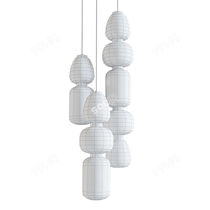 Modern Geometric Pendant Light 3D model image 2