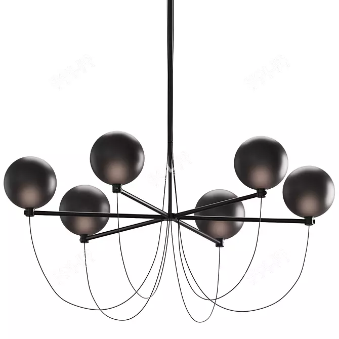 Elegant Hanging Lamp - Budget-Friendly Option 3D model image 2