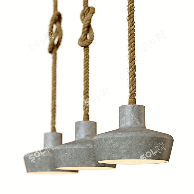 Industrial Enigma: 3 RALF Pendant Lights 3D model image 3