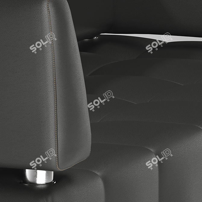 Elegant Office Deuce Sofa 3D model image 3