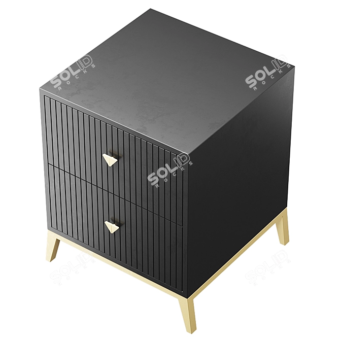 Customizable Designer Bedside Table 3D model image 2