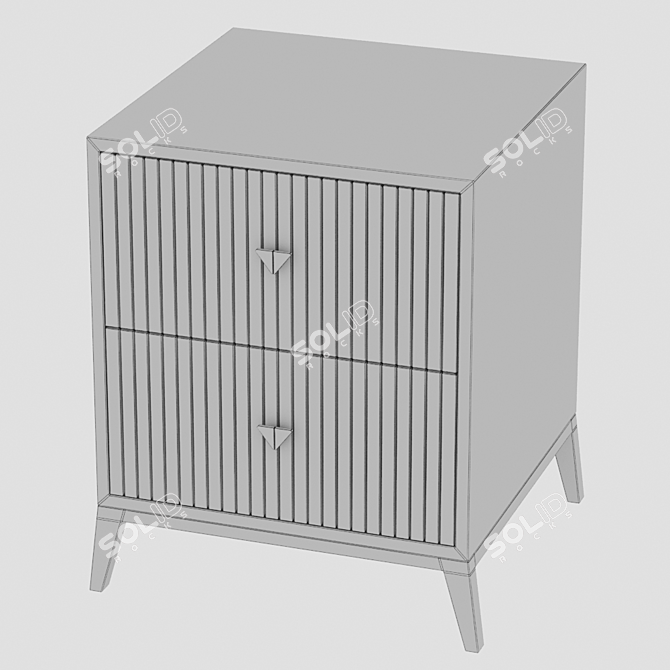 Customizable Designer Bedside Table 3D model image 3