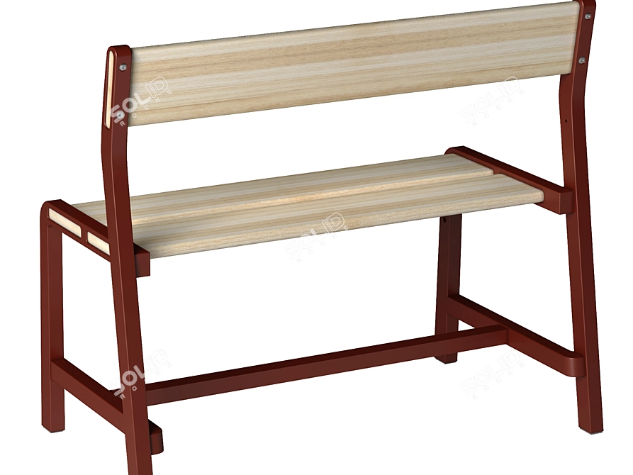 YPPERLIG Children's Bench: Beech Beauty! 3D model image 1