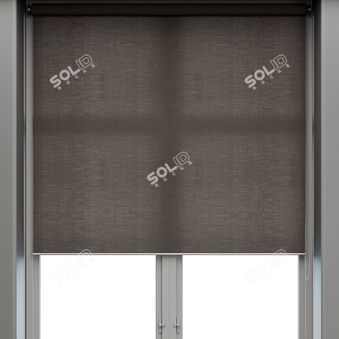 Customizable Roller Blinds: Edit Length, Width, and Fabric Texture 3D model image 7