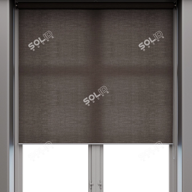 Customizable Roller Blinds: Edit Length, Width, and Fabric Texture 3D model image 9