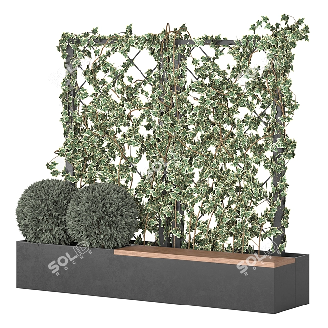 Elegant Ivy Grid - Perfect Home Decor 3D model image 1