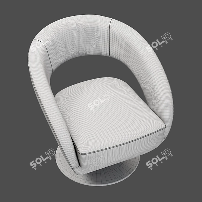 Modern Leather Armchair 7398 - SESSEL 3D model image 17