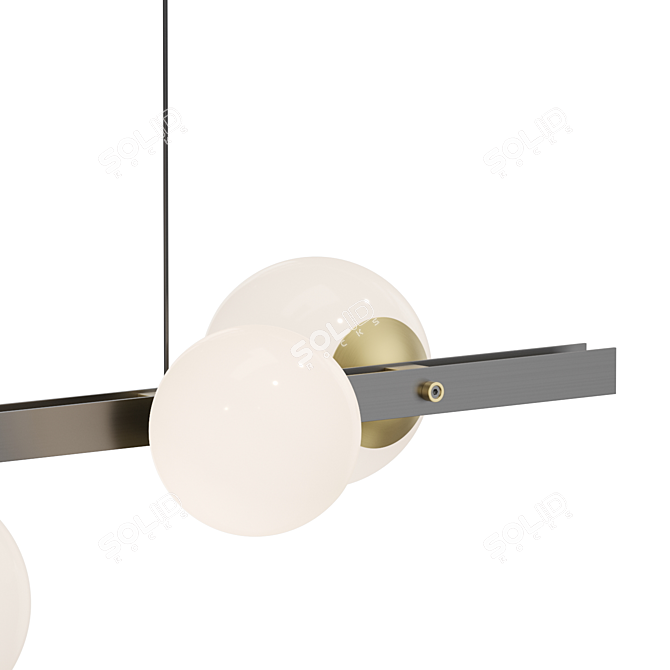 Elegant Glass Pendant Lamp 3D model image 4