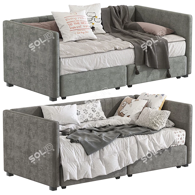 Queer Eye Charis 221 Sofa Bed: Stylish and Functional 3D model image 1