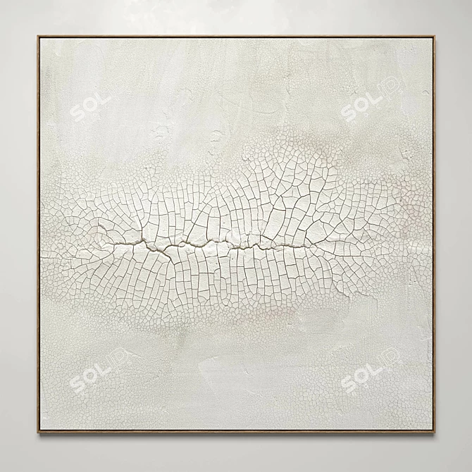 Abstract Plaster Photo Frames Set 3D model image 2