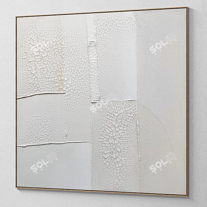 Abstract Plaster Photo Frames Set 3D model image 4