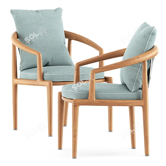  Serene Seating: Secret Garden Chair & POV 462 Table 3D model image 4