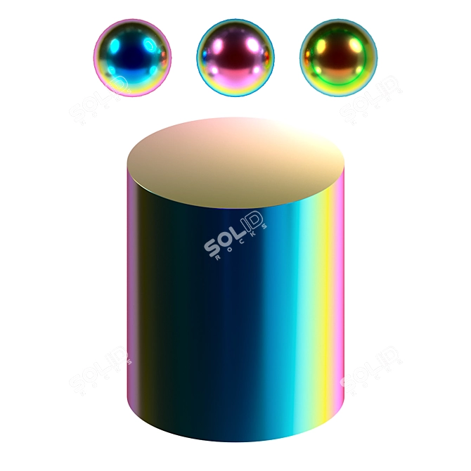 Iridescent End Table 3D model image 1