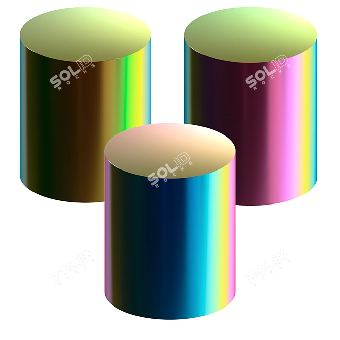 Iridescent End Table 3D model image 2