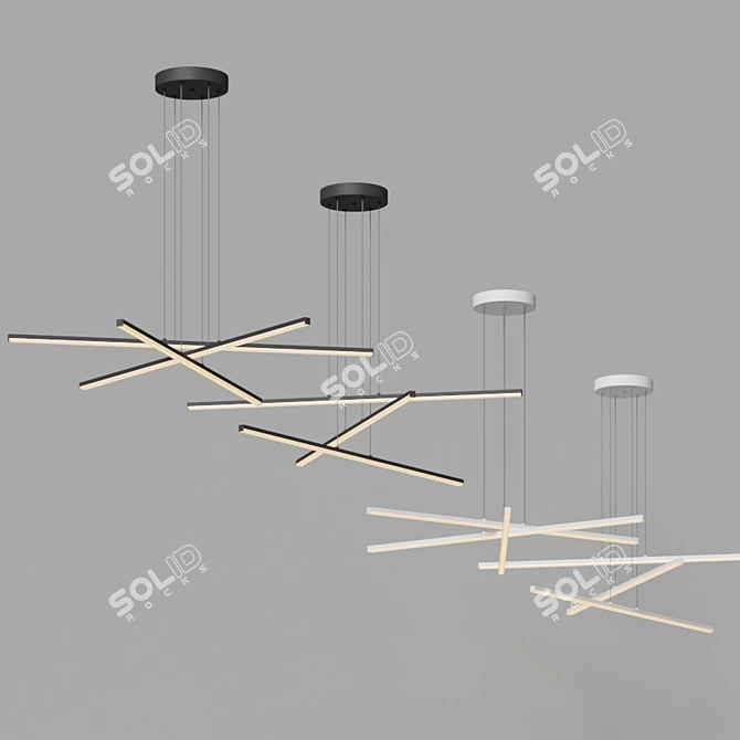 Sonneman Stix LED Pendant 3D model image 4