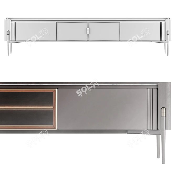 Modern TV Stand FITZ 3D model image 2