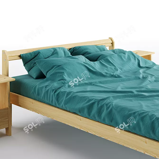 Modern Foldable Bed NEIDEN by João Teixeira 3D model image 3