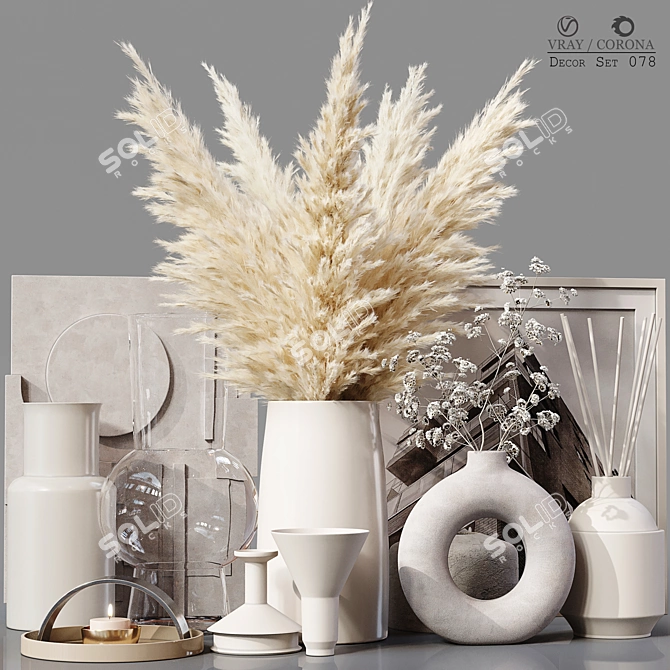 Elegant Decor Set 078 3D model image 1