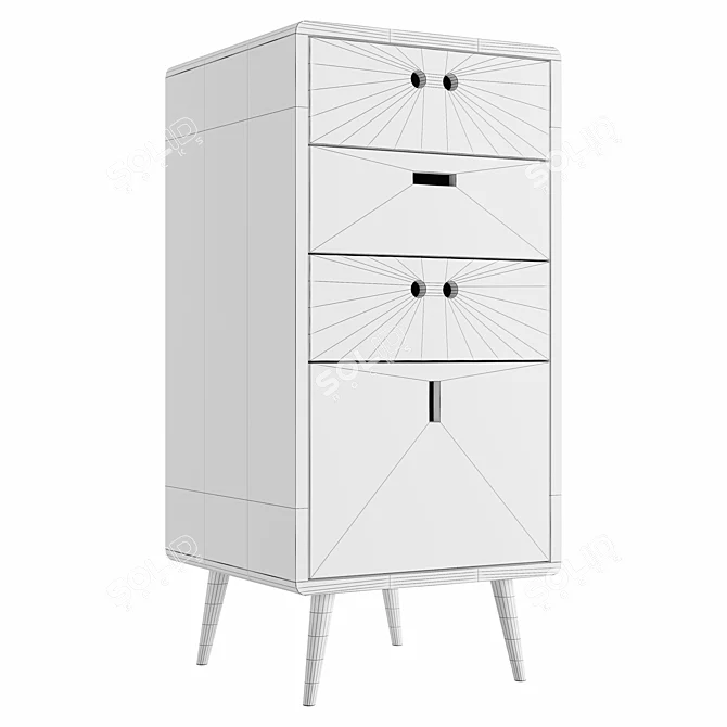 DAM's Martins: Children's Chest of Drawers 3D model image 2