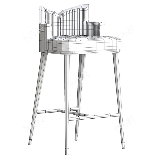 Modern Ervin Bar Chair by Mezzo 3D model image 5