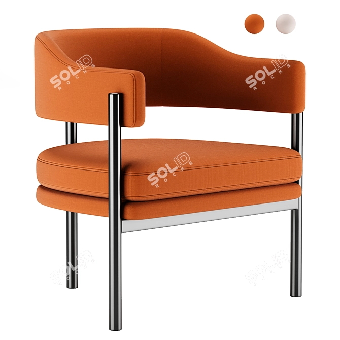 Elegant Isabella Armchair 3D model image 1