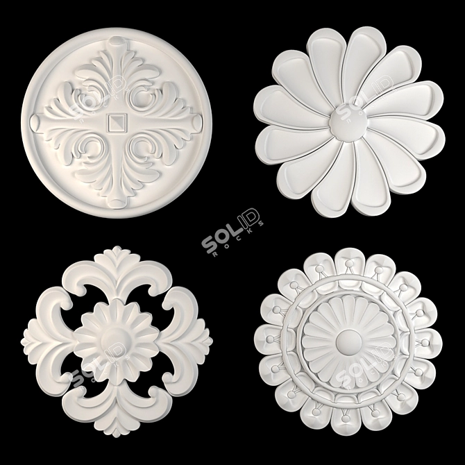 Golden Rosettes 11: Elegant 2016 Design 3D model image 1