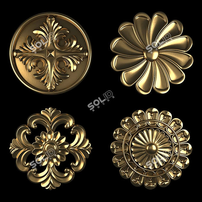 Golden Rosettes 11: Elegant 2016 Design 3D model image 2