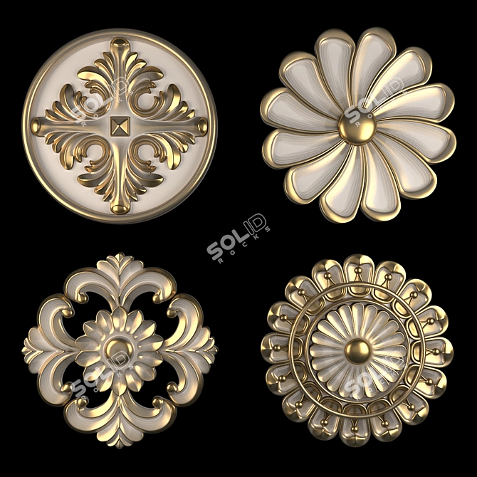 Golden Rosettes 11: Elegant 2016 Design 3D model image 3