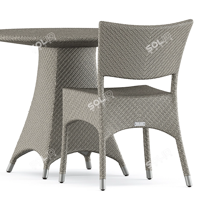 Elegant Amari Side Chair Set 3D model image 2