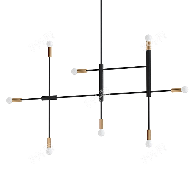 Chrissy 8-Light Tiered Chandelier 3D model image 1