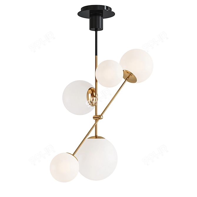 Drake_5 Geometric Chandelier - Modern Lighting 3D model image 1