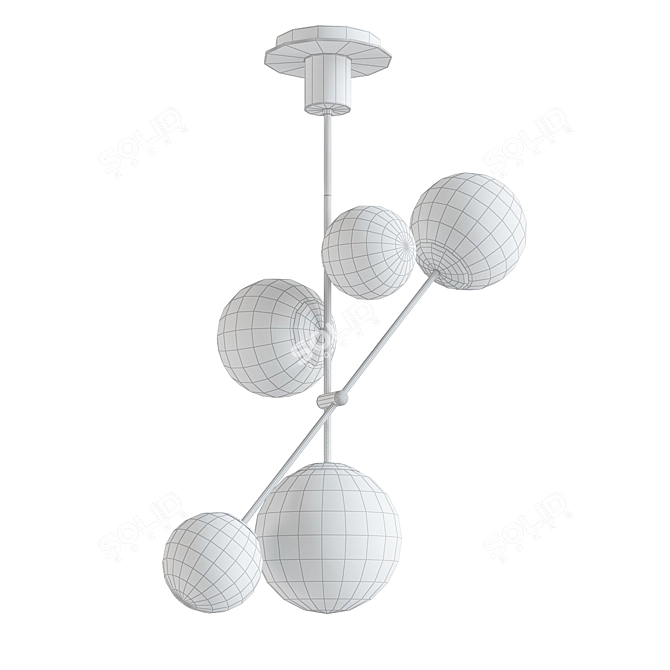 Drake_5 Geometric Chandelier - Modern Lighting 3D model image 2
