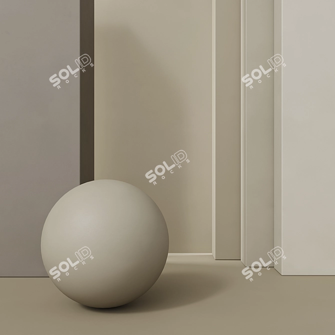 Beige Matte Wall Paint 3D model image 1