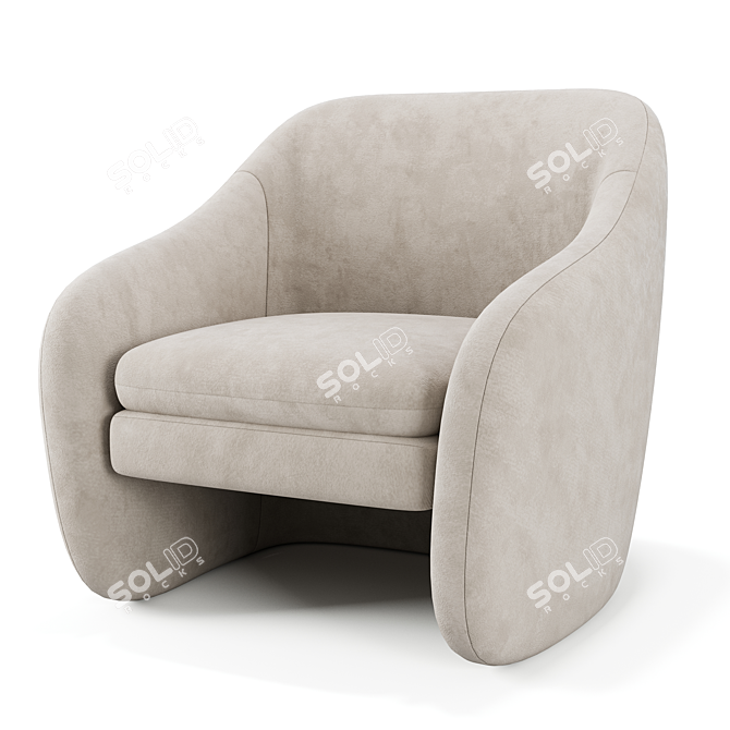 Elevate your style with the Pavia Lounge Chair 3D model image 1