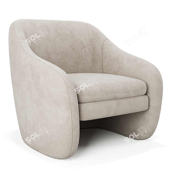 Elevate your style with the Pavia Lounge Chair 3D model image 2