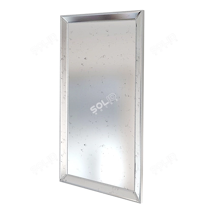 Sophisticated Stud Floor Mirror 3D model image 1