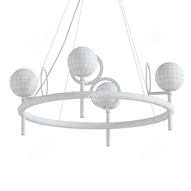 Daley 4 Pendant Chandelier 3D model image 2