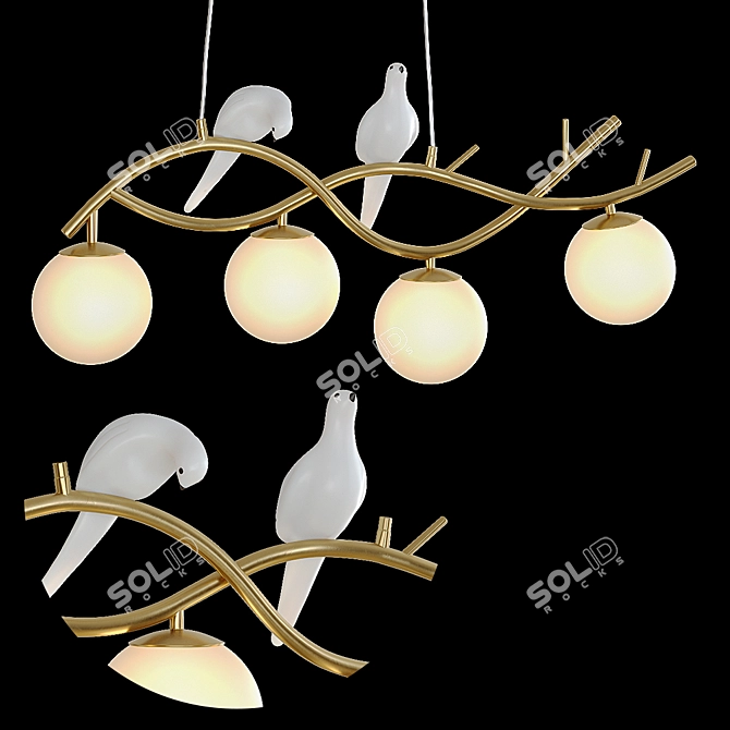 Elegance in Motion - AVIS Chandelier 3D model image 1