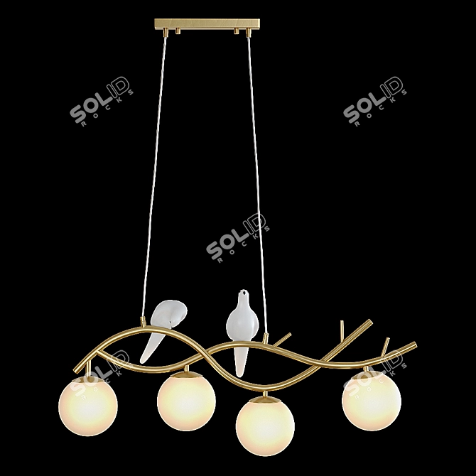 Elegance in Motion - AVIS Chandelier 3D model image 3