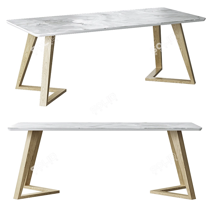 Roob Look Dining Table 3D model image 1