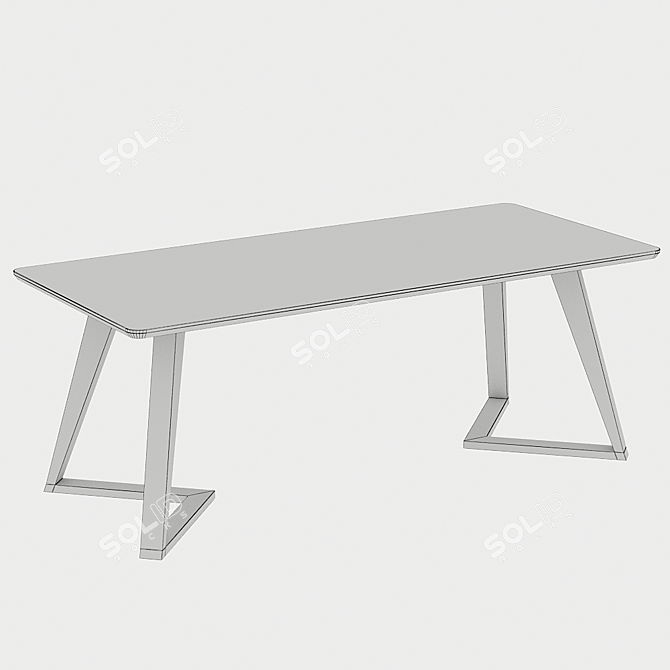 Roob Look Dining Table 3D model image 3