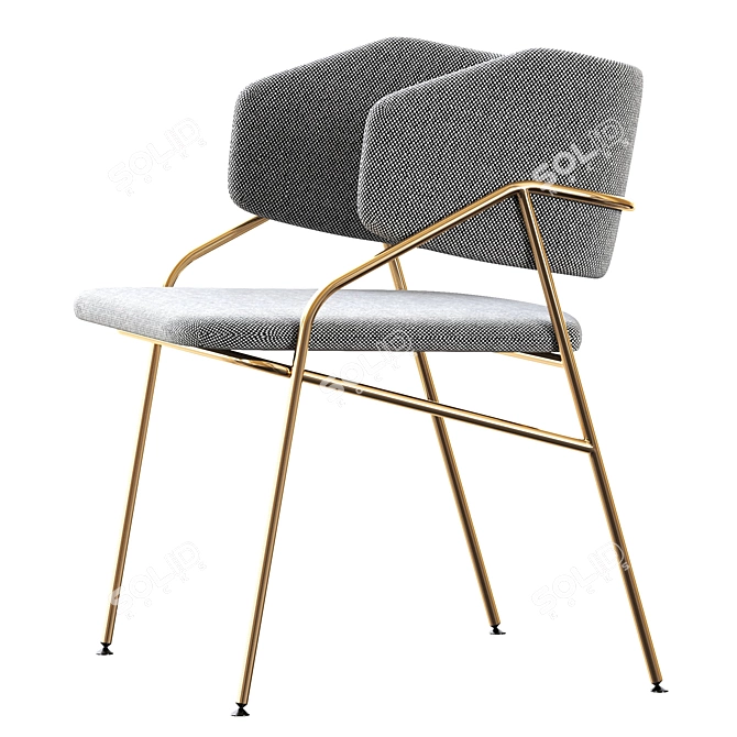 Sleek Line Chair 3D model image 3