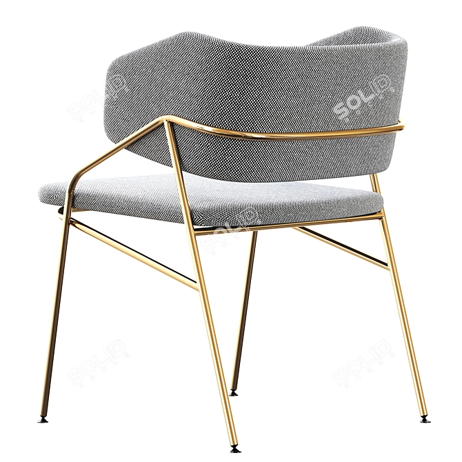 Sleek Line Chair 3D model image 4