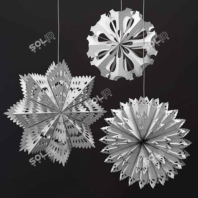 Shimmering Christmas Paper Stars! 3D model image 3