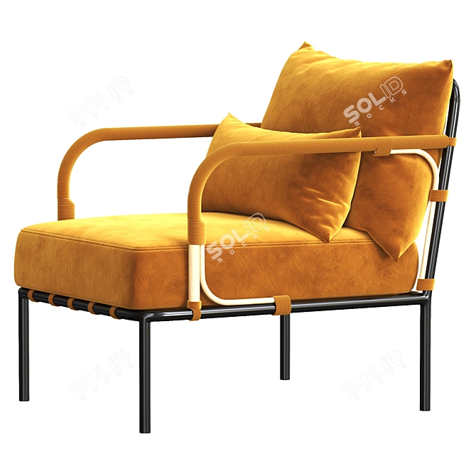 Capizzi Lounge Chair: Modern Versatile Seating 3D model image 3