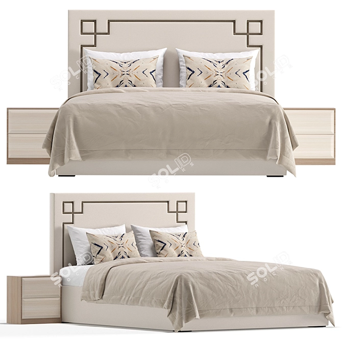 Luxurious Bed DARS by Cazarina 3D model image 1