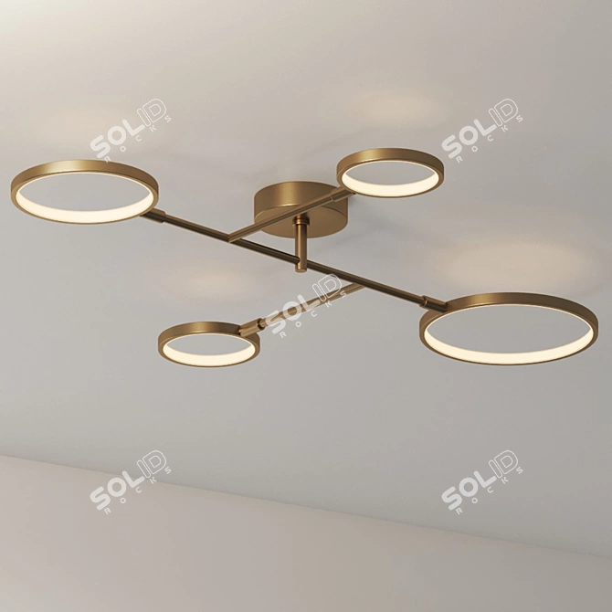 Saturn Flushmount by Hudson Valley Lighting 
Sleek Elegance in LED Lighting 3D model image 2