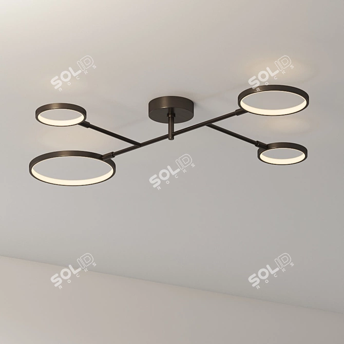 Saturn Flushmount by Hudson Valley Lighting 
Sleek Elegance in LED Lighting 3D model image 3